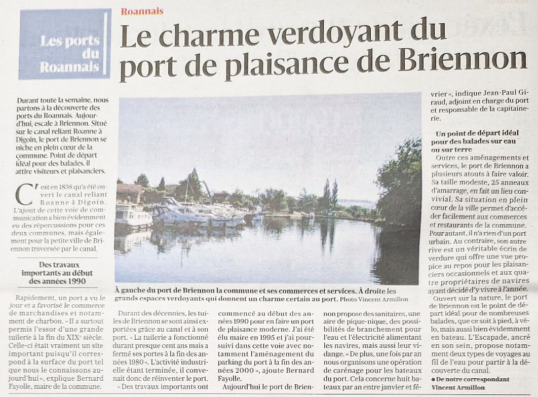 Le charme verdoyant du port de plaisance de Briennon